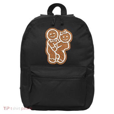 Funny Adult Sex Joke Naughty Gingerbread Make Love Christmas Matching Couple 16 in Basic Backpack