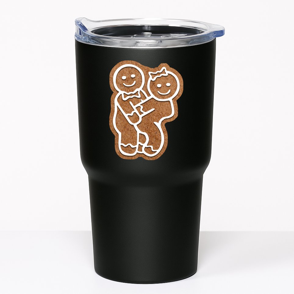 Funny Adult Sex Joke Naughty Gingerbread Make Love Christmas Matching Couple Tumbler