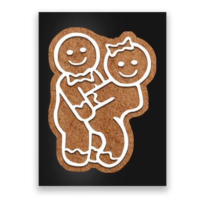 Funny Adult Sex Joke Naughty Gingerbread Make Love Christmas Matching Couple Poster