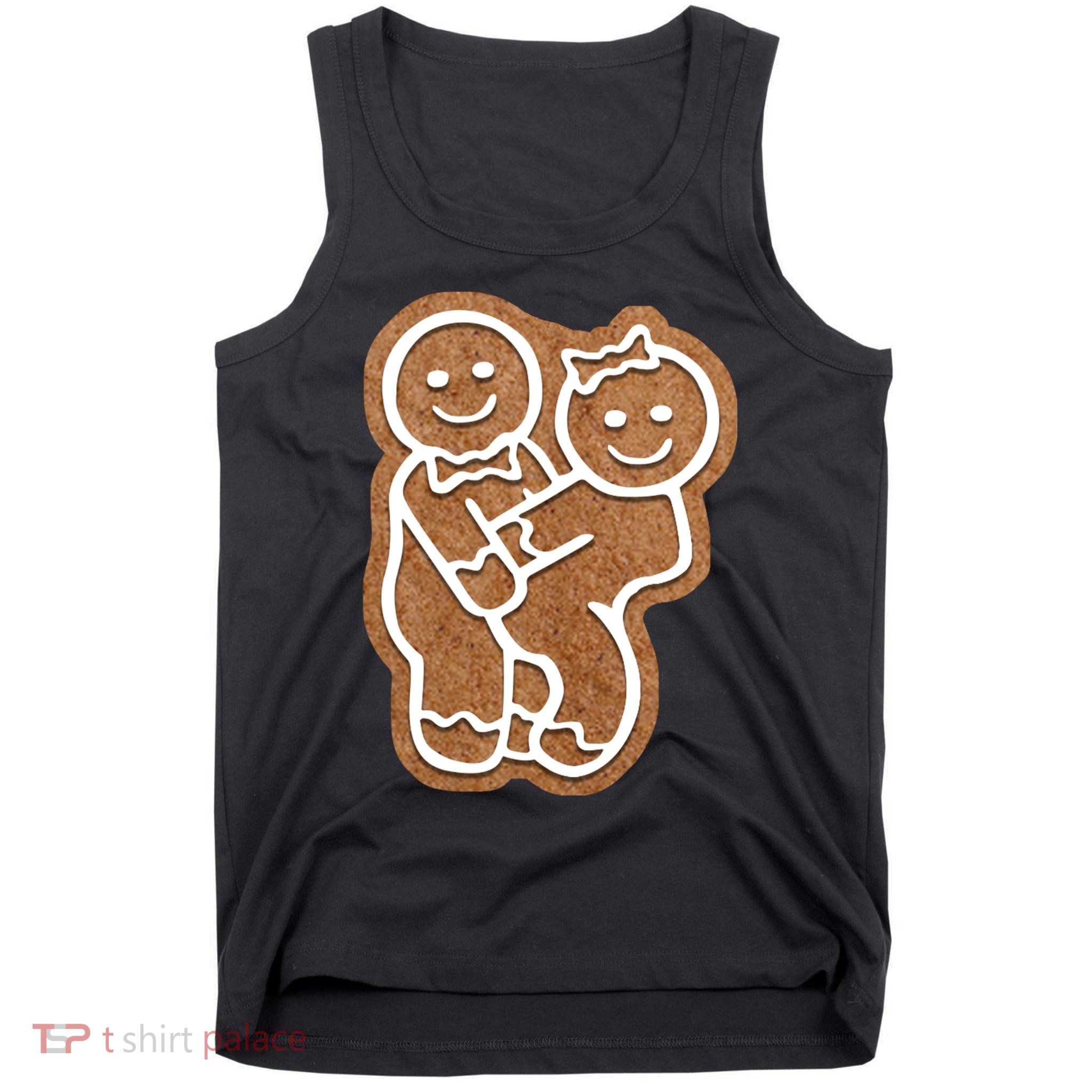 Funny Adult Sex Joke Naughty Gingerbread Make Love Christmas Matching Couple Tank Top