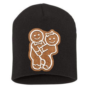 Funny Adult Sex Joke Naughty Gingerbread Make Love Christmas Matching Couple Short Acrylic Beanie