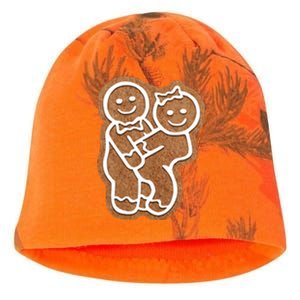 Funny Adult Sex Joke Naughty Gingerbread Make Love Christmas Matching Couple Kati - Camo Knit Beanie