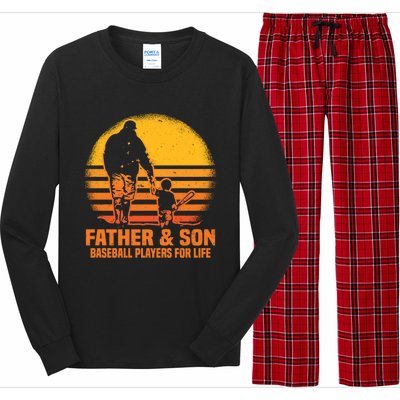 Father And Son Baseball Matching Dad Son Gift Long Sleeve Pajama Set