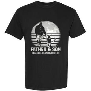 Father And Son Baseball Matching Dad Son Gift Garment-Dyed Heavyweight T-Shirt