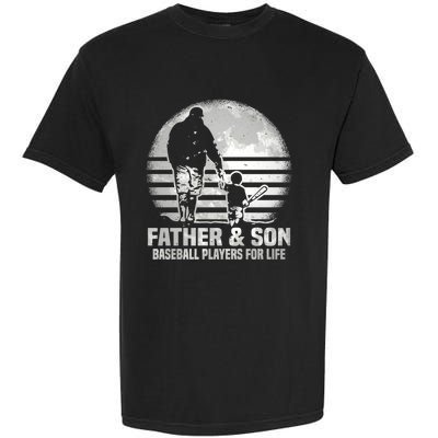 Father And Son Baseball Matching Dad Son Gift Garment-Dyed Heavyweight T-Shirt