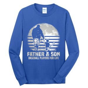 Father And Son Baseball Matching Dad Son Gift Tall Long Sleeve T-Shirt