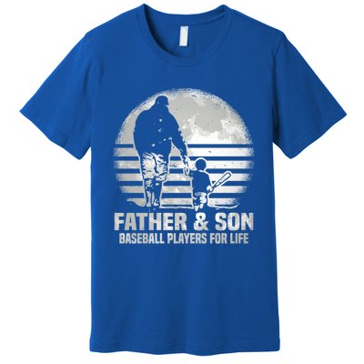 Father And Son Baseball Matching Dad Son Gift Premium T-Shirt