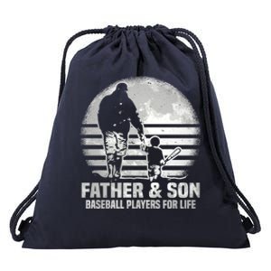 Father And Son Baseball Matching Dad Son Gift Drawstring Bag