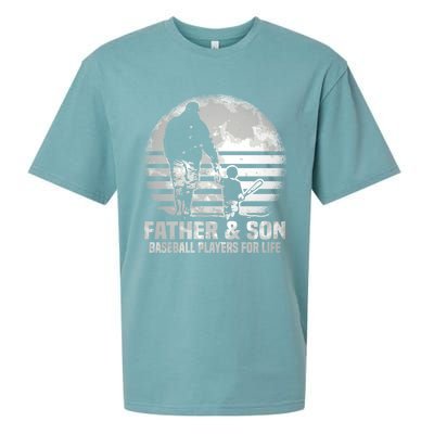 Father And Son Baseball Matching Dad Son Gift Sueded Cloud Jersey T-Shirt