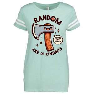 Funny Axe Saying Random Acts Of Kindness Axe Throwing Pun Enza Ladies Jersey Football T-Shirt