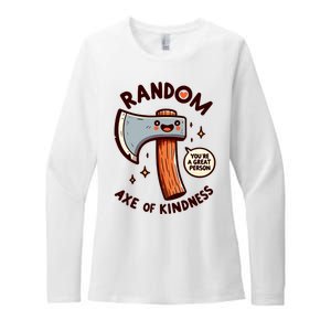 Funny Axe Saying Random Acts Of Kindness Axe Throwing Pun Womens CVC Long Sleeve Shirt