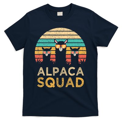 Funny Alpaca Squad Sunglasses Cool Alpacas Vintage Gift T-Shirt