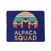 Funny Alpaca Squad Sunglasses Cool Alpacas Vintage Gift Mousepad