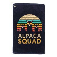 Funny Alpaca Squad Sunglasses Cool Alpacas Vintage Gift Platinum Collection Golf Towel