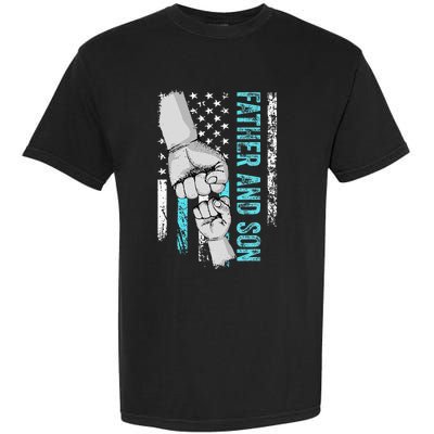 Father And Son American Flag Matching Fathers Day Father Son Garment-Dyed Heavyweight T-Shirt