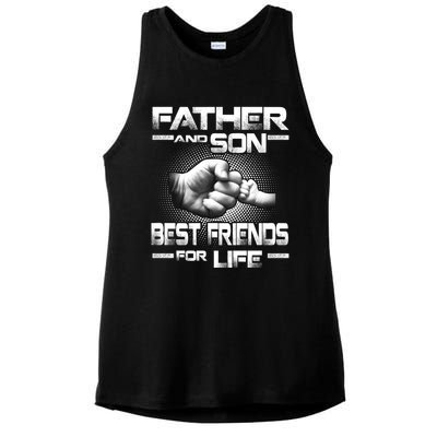 Father And Son Best Friend For Life Funny Fathers Day Great Gift Ladies PosiCharge Tri-Blend Wicking Tank