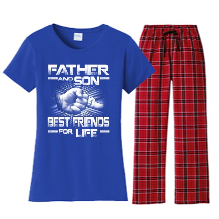 Father And Son Best Friend For Life Funny Fathers Day Great Gift Women's Flannel Pajama Set