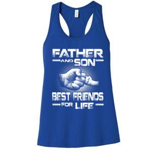 Father And Son Best Friend For Life Funny Fathers Day Great Gift Women's Racerback Tank