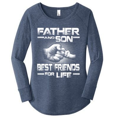 Father And Son Best Friend For Life Funny Fathers Day Great Gift Women's Perfect Tri Tunic Long Sleeve Shirt