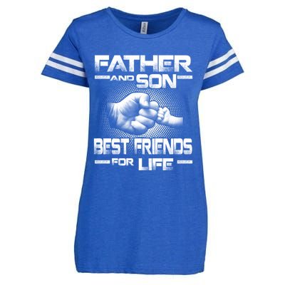 Father And Son Best Friend For Life Funny Fathers Day Great Gift Enza Ladies Jersey Football T-Shirt