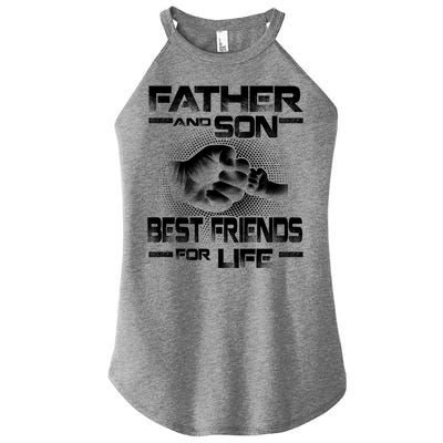 Father And Son Best Friend For Life Funny Fathers Day Great Gift Women's Perfect Tri Rocker Tank