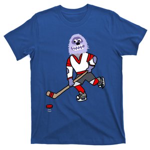 Funny Abominable Snow Playing Ice Hockey Great Gift T-Shirt