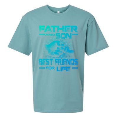 Father And Son Best Friend For Life Funny Fathers Day Great Gift Sueded Cloud Jersey T-Shirt