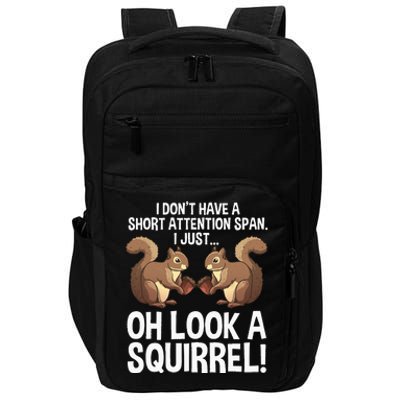 Funny ADHD Squirrel Design For  Chipmunk Pet Lovers Impact Tech Backpack