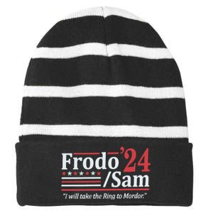 Frodo And Sam 2024 Striped Beanie with Solid Band