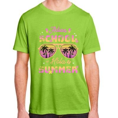 Funny Adios School Hola Summer Break Teacher Sunglasses Cute Great Gift Adult ChromaSoft Performance T-Shirt