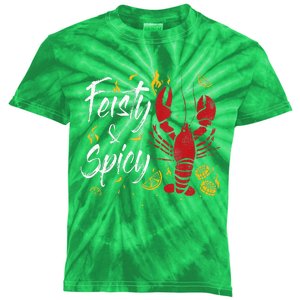 Feisty And Spicy Crawfish Funny Boil Cajun Crawfish Festival Kids Tie-Dye T-Shirt