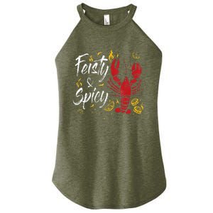 Feisty And Spicy Crawfish Funny Boil Cajun Crawfish Festival Women’s Perfect Tri Rocker Tank