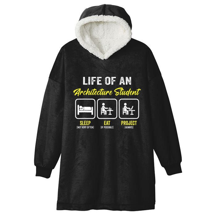Funny Architecture Student For Architects Lover  Hooded Wearable Blanket