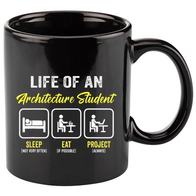 Funny Architecture Student For Architects Lover  11oz C Handle Ceramic Mug
