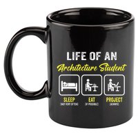 Funny Architecture Student For Architects Lover  11oz C Handle Ceramic Mug