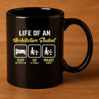 Funny Architecture Student For Architects Lover  11oz C Handle Ceramic Mug