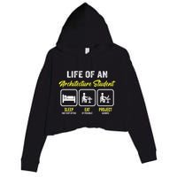 Funny Architecture Student For Architects Lover  Crop Fleece Hoodie