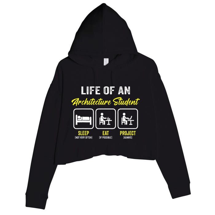 Funny Architecture Student For Architects Lover  Crop Fleece Hoodie