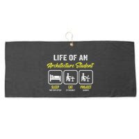 Funny Architecture Student For Architects Lover  Large Microfiber Waffle Golf Towel