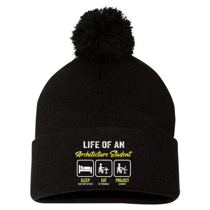 Funny Architecture Student For Architects Lover  Pom Pom 12in Knit Beanie