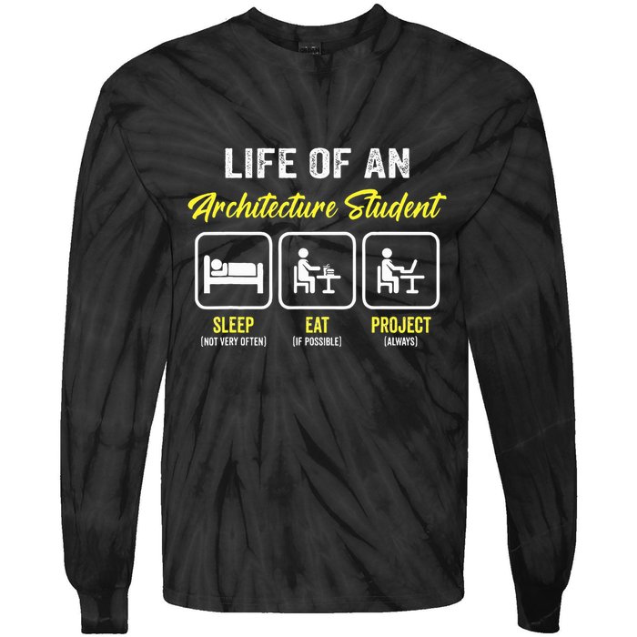 Funny Architecture Student For Architects Lover  Tie-Dye Long Sleeve Shirt