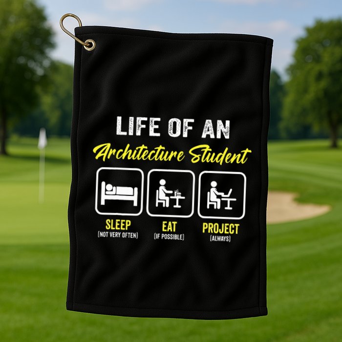 Funny Architecture Student For Architects Lover  Golf Towel