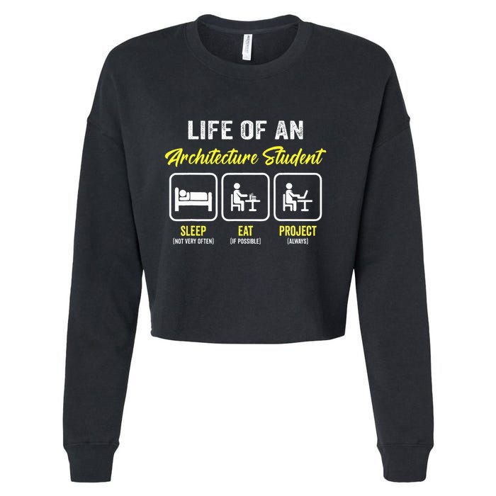 Funny Architecture Student For Architects Lover  Cropped Pullover Crew