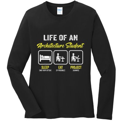 Funny Architecture Student For Architects Lover  Ladies Long Sleeve Shirt