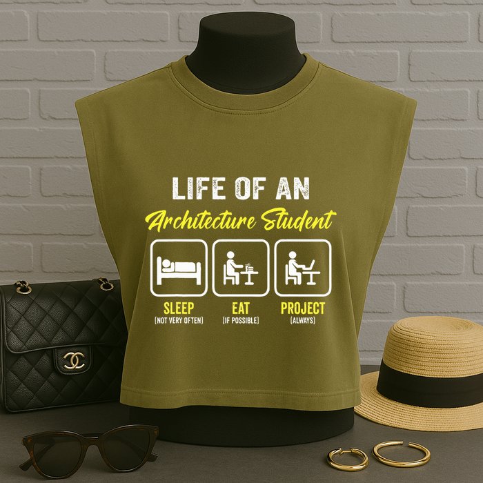 Funny Architecture Student For Architects Lover  Garment-Dyed Women's Muscle Tee