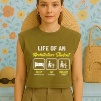 Funny Architecture Student For Architects Lover  Garment-Dyed Women's Muscle Tee