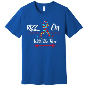 Funny Autism Saying Rizz Em With The Tism Cute Gift Premium T-Shirt