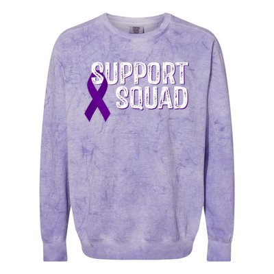 Fibromyalgia Awareness Support Squad Gift Colorblast Crewneck Sweatshirt