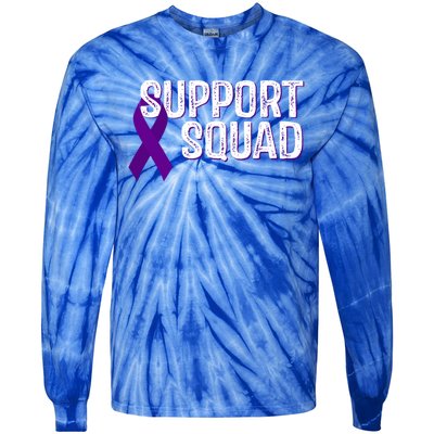 Fibromyalgia Awareness Support Squad Gift Tie-Dye Long Sleeve Shirt