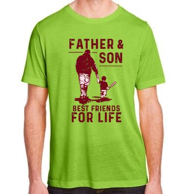 Father And Son Best Friends For Life Baseball Player Dad Son Adult ChromaSoft Performance T-Shirt